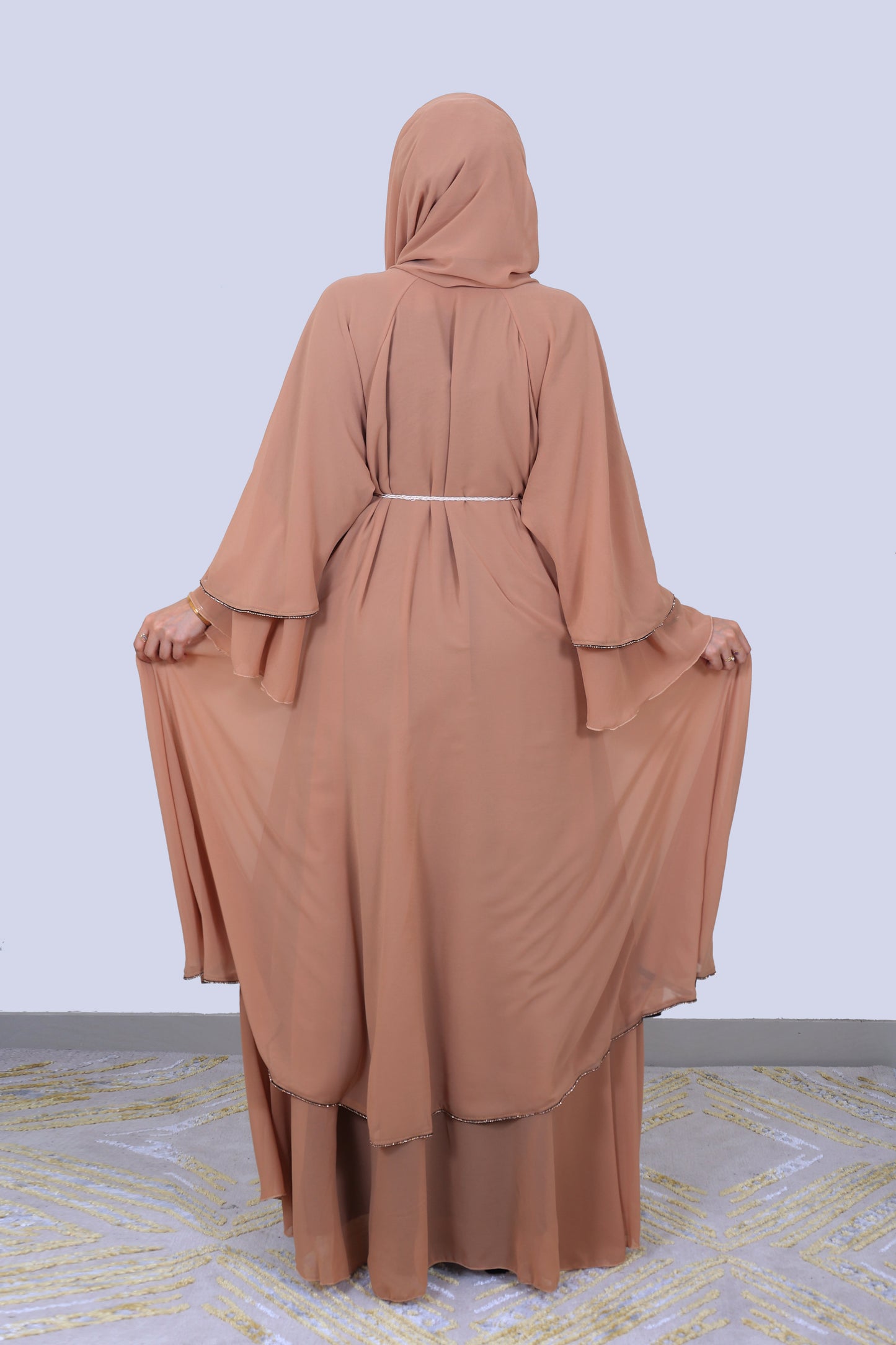 Sarah Abaya with Diamond Trim